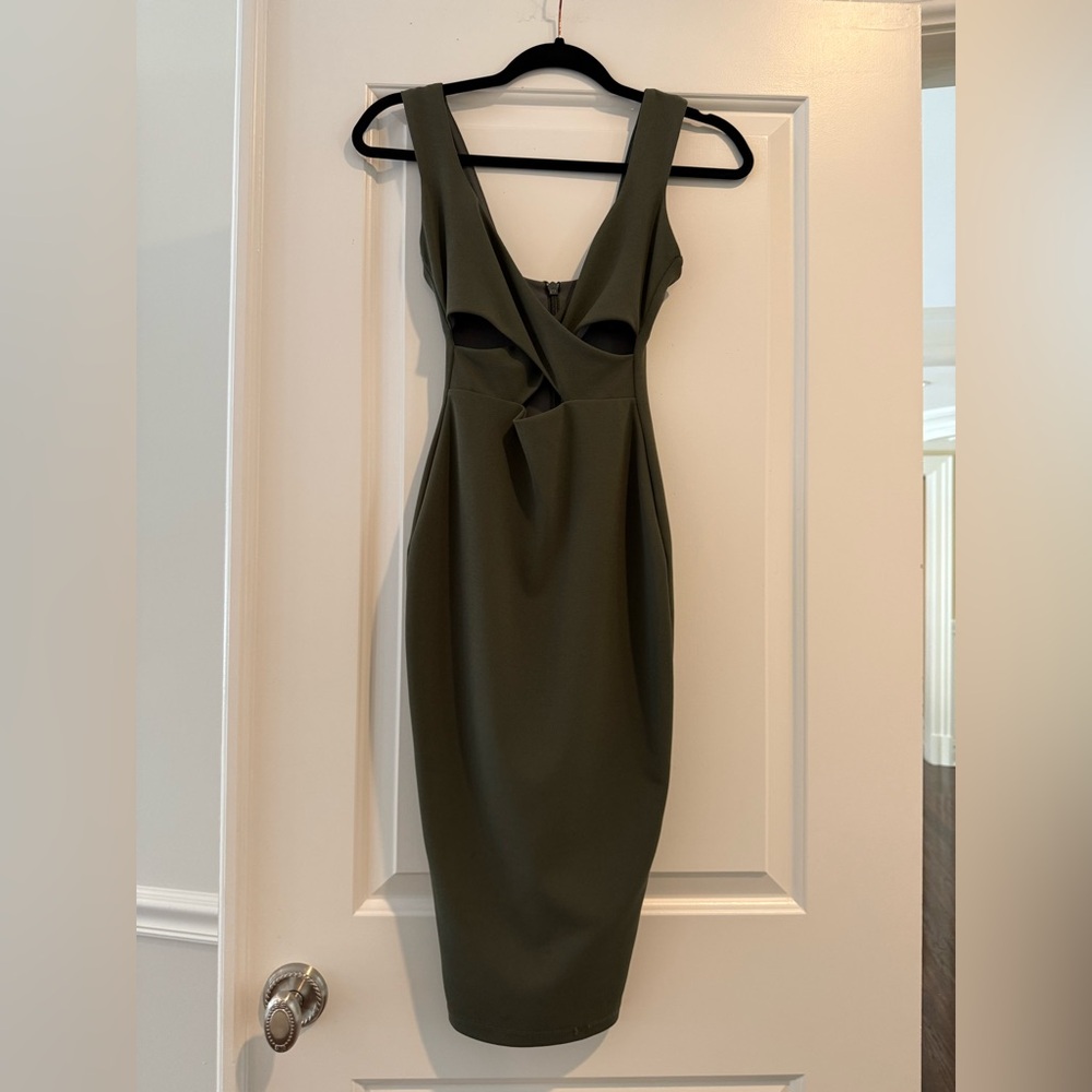 Nookie Olive Green Midi Dress